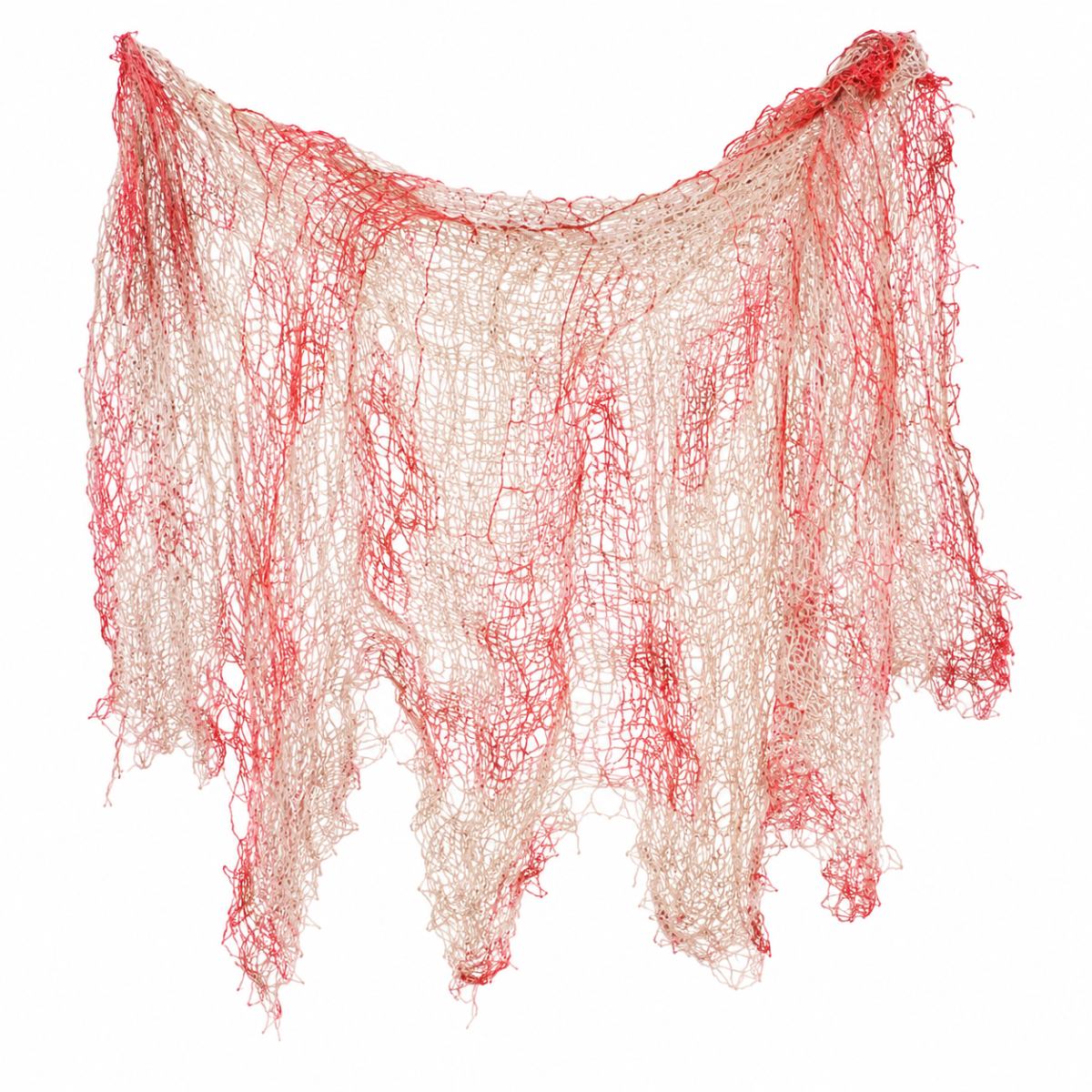 Dekostoff Lumpenstoff 190 * 76 cm - Halloween Dekoration | Blutig Rot