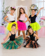 Fantasie Kostüm Petticoat Tüllrock für Mädchen - Neon Gelb