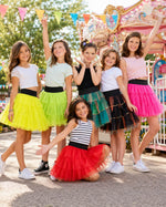 Fantasie Kostüm Petticoat Tüllrock für Mädchen - Neon Gelb