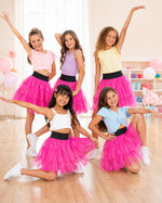 Fantasie Kostüm Petticoat Tüllrock für Mädchen - Neon Gelb