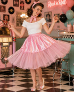 Petticoat Tüll Rock für Damen - Länge 60 cm | Zubehör 50er Jahre Party Kostüm