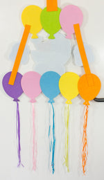 Baby Shower Party Dekoration - XL Wandbild mit Ballons 110 x 56 cm - Blau