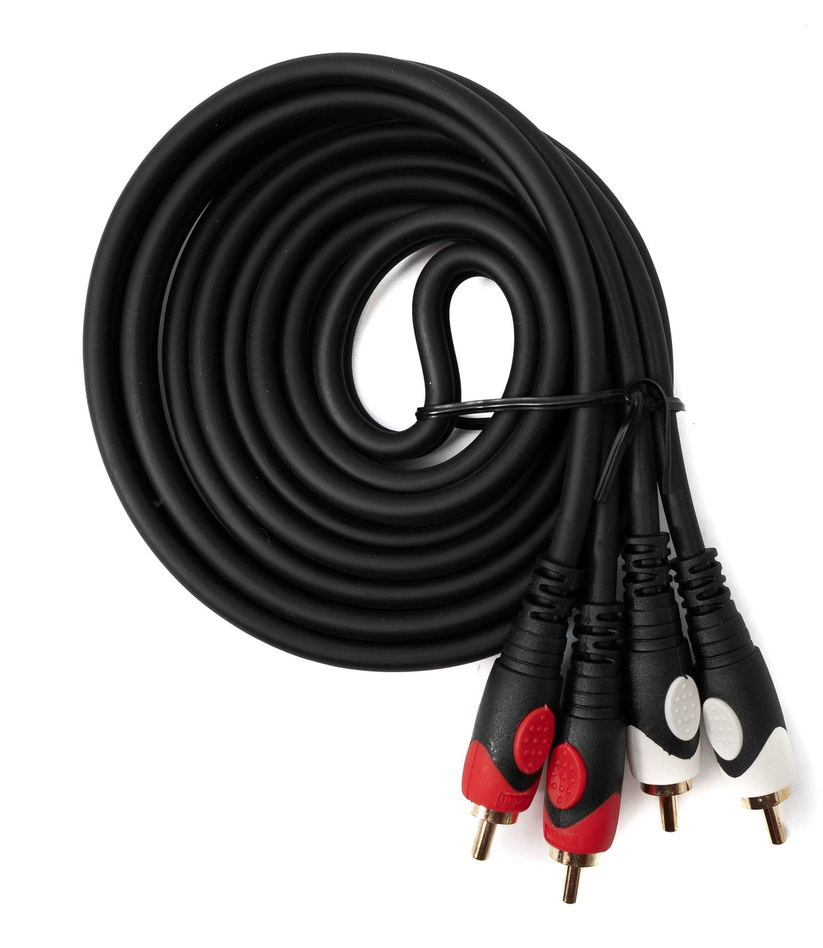 Cinch 2 RCA Kabel 1,8 m Stecker zu Stecker Stereo AV in Schwarz | System-S