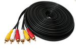 Cinch 3 RCA Kabel 15 m Stecker zu Stecker Stereo & Composite AV Schwarz | System-S