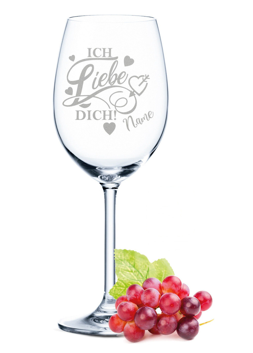 Stölzle Lausitz Weinglas mit Gravur "Ich Liebe Dich" mit Name