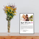 Holzschild Kunstdruck - Definition Poster - Personalisiert mit eigenem Foto