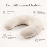 Stillkissen U-Form Musselin – abnehmbarer Bezug