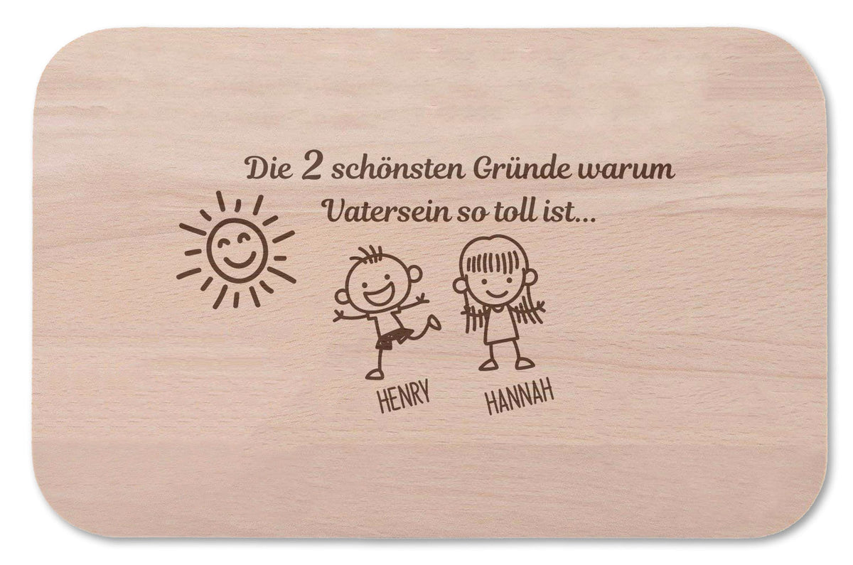 Frühstücksbrettchen Der schönste Grund warum Vater sein so toll ist