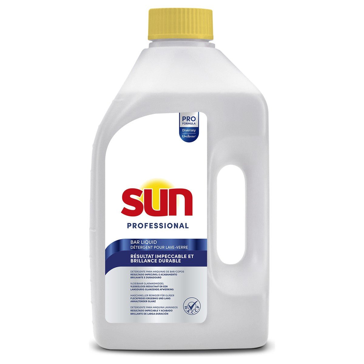 SUN Professional maschineller Reiniger für Gläser, für Gläser- und Thekenspülmaschinen | Flasche (2 l)