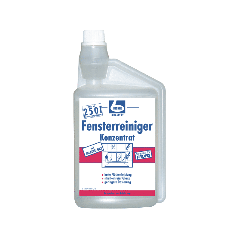 Dr. Becher Fensterreiniger Konzentrat - 1 Liter  | Flasche (1000 ml)