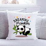 Bedrucktes Kissen mit Spruch Dreaming of Cookies