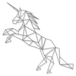 Origami Einhorn V2 aus Holz -