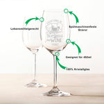 Stölzle Lausitz Weinglas mit Gravur "Everything in moderation except Bridge and Wine"