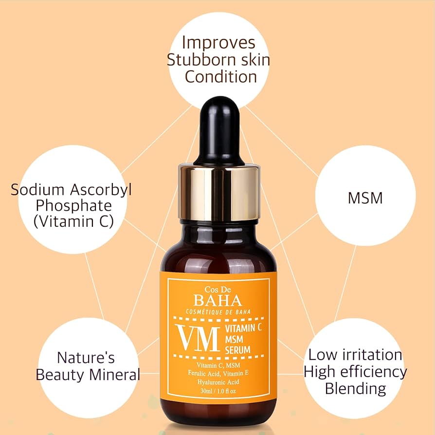 COS DE BAHA Vitamin C Facial Serum with MSM, 30ml