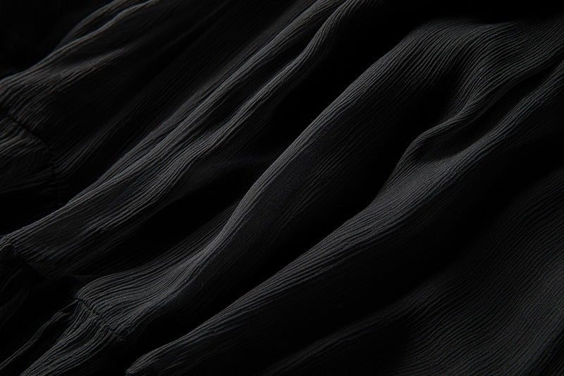 Damen Seidenkleid mit Puffärmeln | Luftsüßes Boho Maxikleid