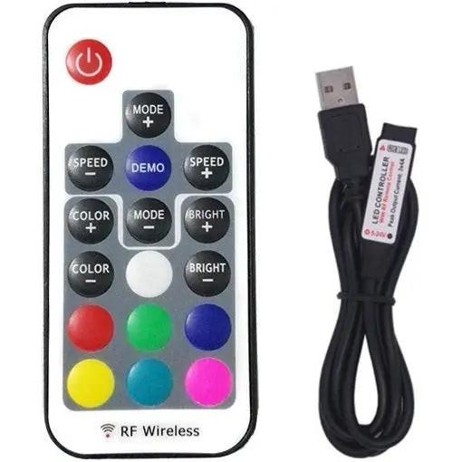 DREIKS RF Fernbedienung + USB Controller für LED Streifen TV Hintergrundbeleuchtung