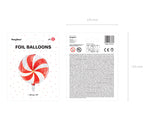 Runder Folienballon "Candy" - Bonbon 35cm | Rot