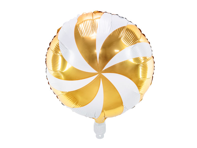 Runder Folienballon "Candy" - Bonbon 35cm | Gold