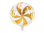 Runder Folienballon "Candy" - Bonbon 35cm | Gold