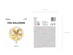 Runder Folienballon "Candy" - Bonbon 35cm | Gold
