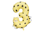 XXL Zahlen Folienballon 109 cm | #3 Gepard