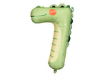 XXL Zahlen Folienballon 85 cm | #7 Krokodil