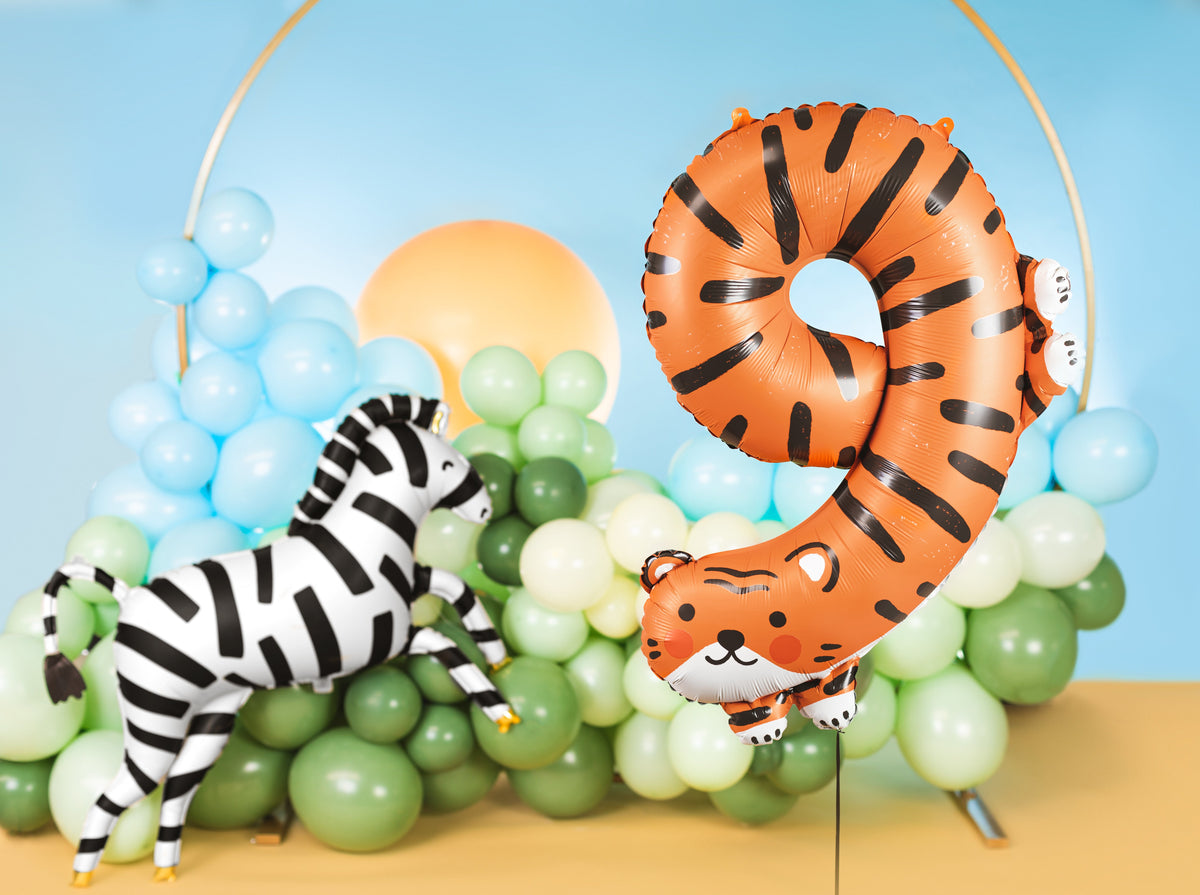 XXL Zahlen Folienballon 87 cm | #9 Tiger