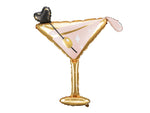 Folienballon Sektglas Gold Rosa | 126x93 cm