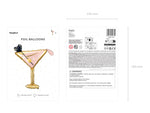 Folienballon Sektglas Gold Rosa | 126x93 cm