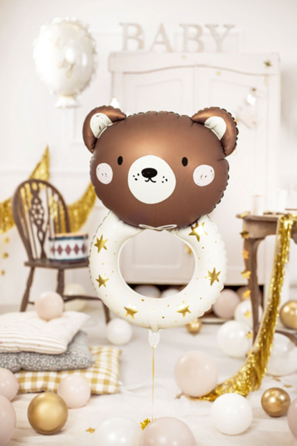 Shape Folienballon "Teddybär Rassel" | 61 x 88 cm
