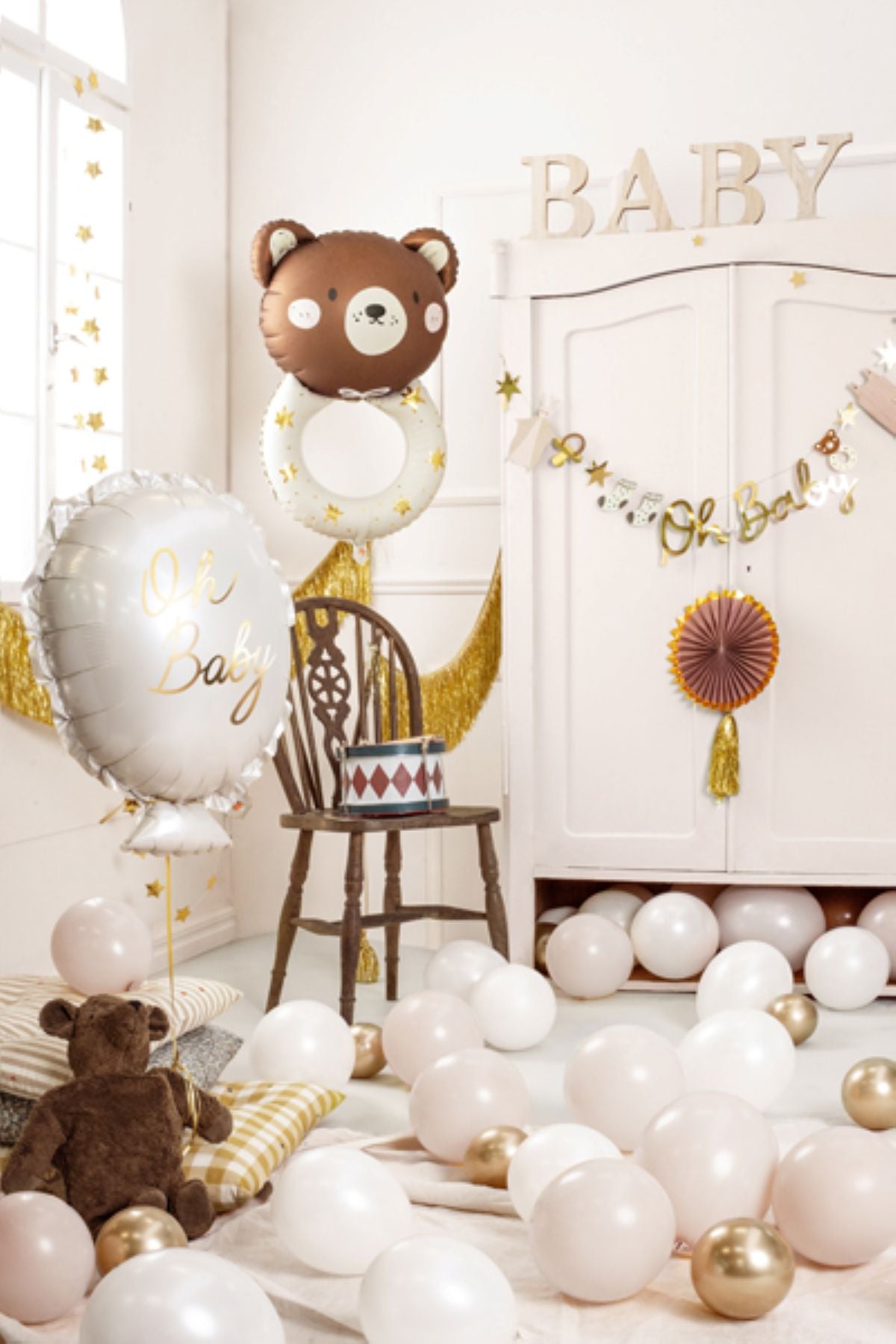 Shape Folienballon "Teddybär Rassel" | 61 x 88 cm