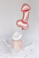Shape Folienballon "Penis" Rosegold | 46 x 88 cm