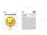 18"/Ø46cm Folienballon "18th Birthday" | Gold