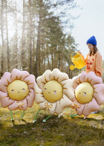 Airwalker Folienballon "Blume" 104x104 cm | Hellbeige