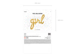 Folienballon Schriftzug "Girl" gold | 77x70cm