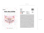 Shape Folienballon "Katze mit Sternen" Rosa/Gold | 48 x 36cm