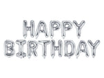 Ballongirlande "HAPPY BIRTHDAY" 340x35cm | Silber Namma Markt