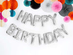 Ballongirlande "HAPPY BIRTHDAY" 340x35cm | Silber Namma Markt