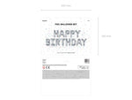 Ballongirlande "HAPPY BIRTHDAY" 340x35cm | Silber Namma Markt