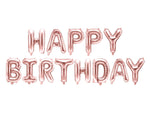 Ballongirlande "HAPPY BIRTHDAY" 340x35cm | Roségold