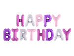 Ballongirlande "HAPPY BIRTHDAY" 340x35cm | Pink Lila