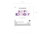 Ballongirlande "HAPPY BIRTHDAY" 340x35cm | Pink Lila