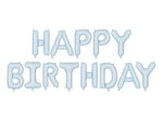 Ballongirlande "HAPPY BIRTHDAY" 340x35cm | Blau