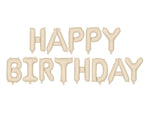 Ballongirlande "HAPPY BIRTHDAY" 340x35cm | Beige