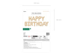 Ballongirlande "HAPPY BIRTHDAY" 340x35cm | Beige