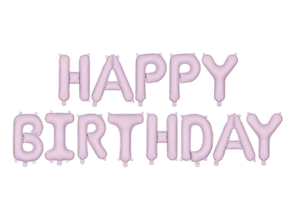 Ballongirlande "HAPPY BIRTHDAY" 340x35cm | Lila