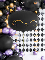 Shape Folienballon "Katze" Schwarz | 48 x 36 cm