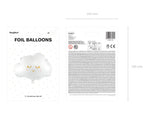 Shape Folienballon "Wolke" Weiß | 51 x 35 cm