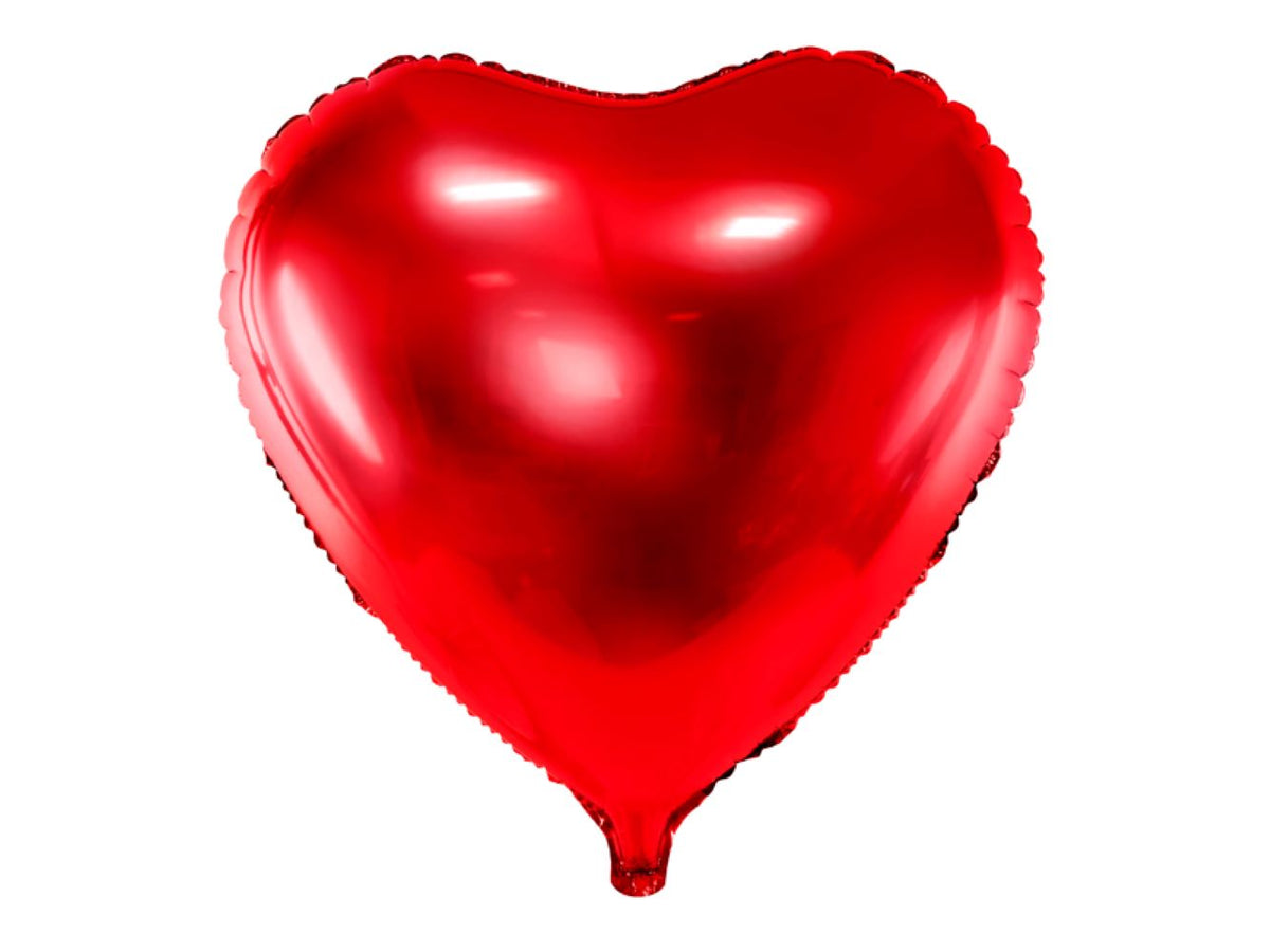 Folienballon Metallic Herz Rot | 61 cm