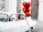 Folienballon Metallic Herz Rot | 61 cm